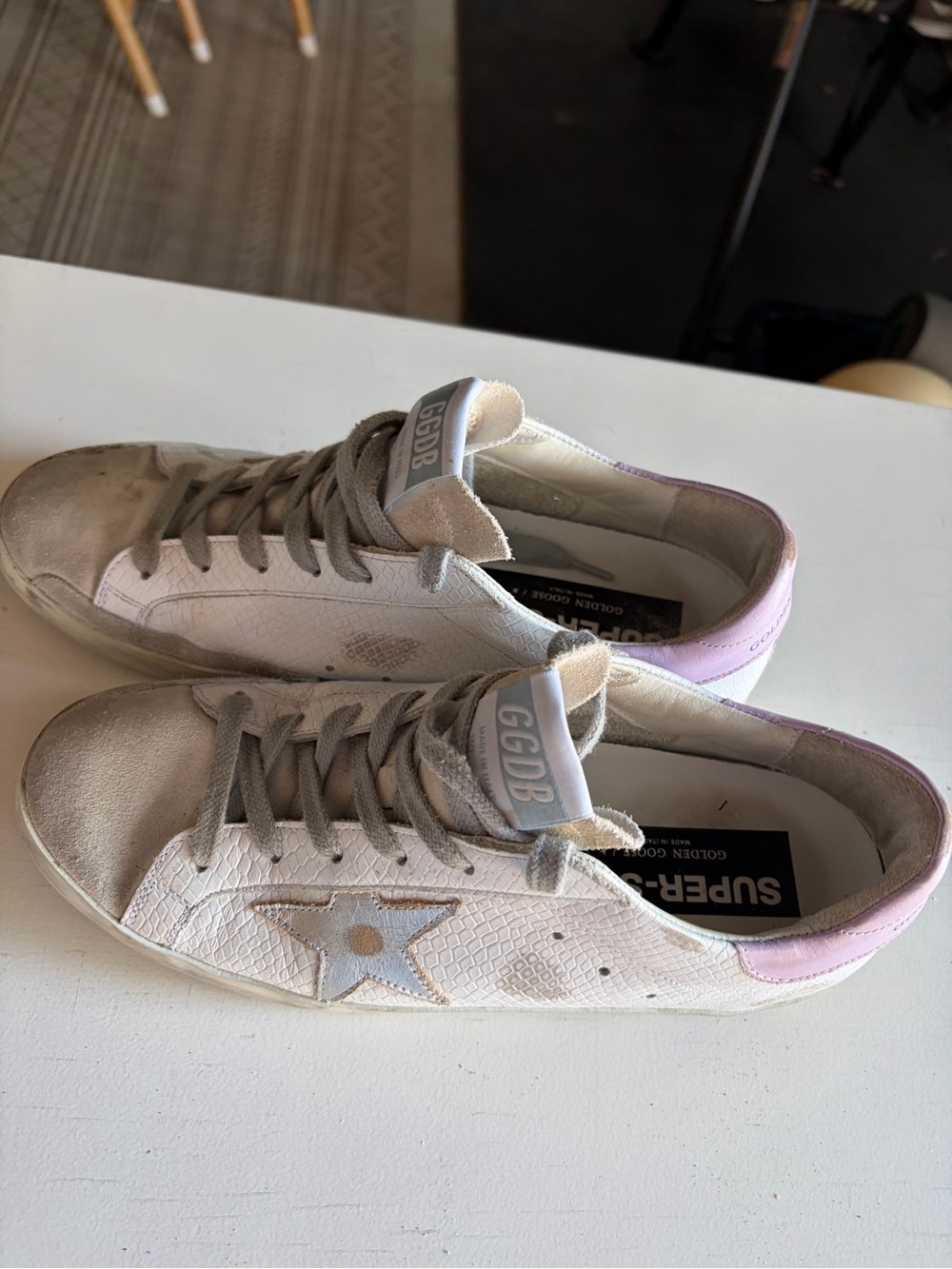 Golden Goose Super-Star Sneakers in White 39